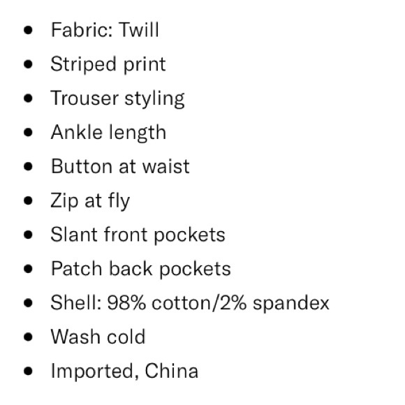 Current/Elliott The Confidant Pinstripe Trouser Pant in Navy Blue Size 24 - Picture 6 of 16